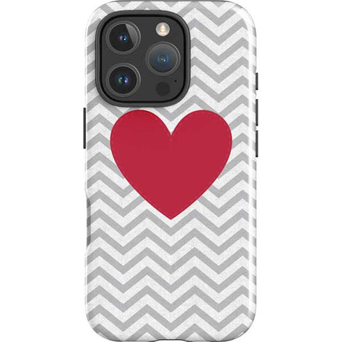 Chevron Heart iPhone 16 Pro Impact Case
